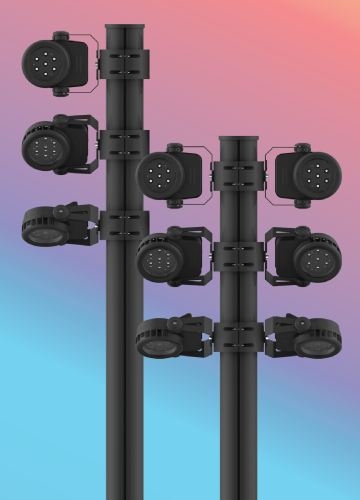 Click to view Ligman Lighting's Quantum Cluster Column (model UQA-210XX).